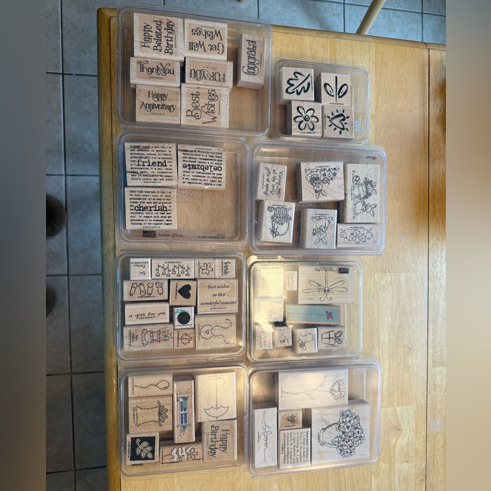 Stampin Up Assorted Rubber Stamps Set
